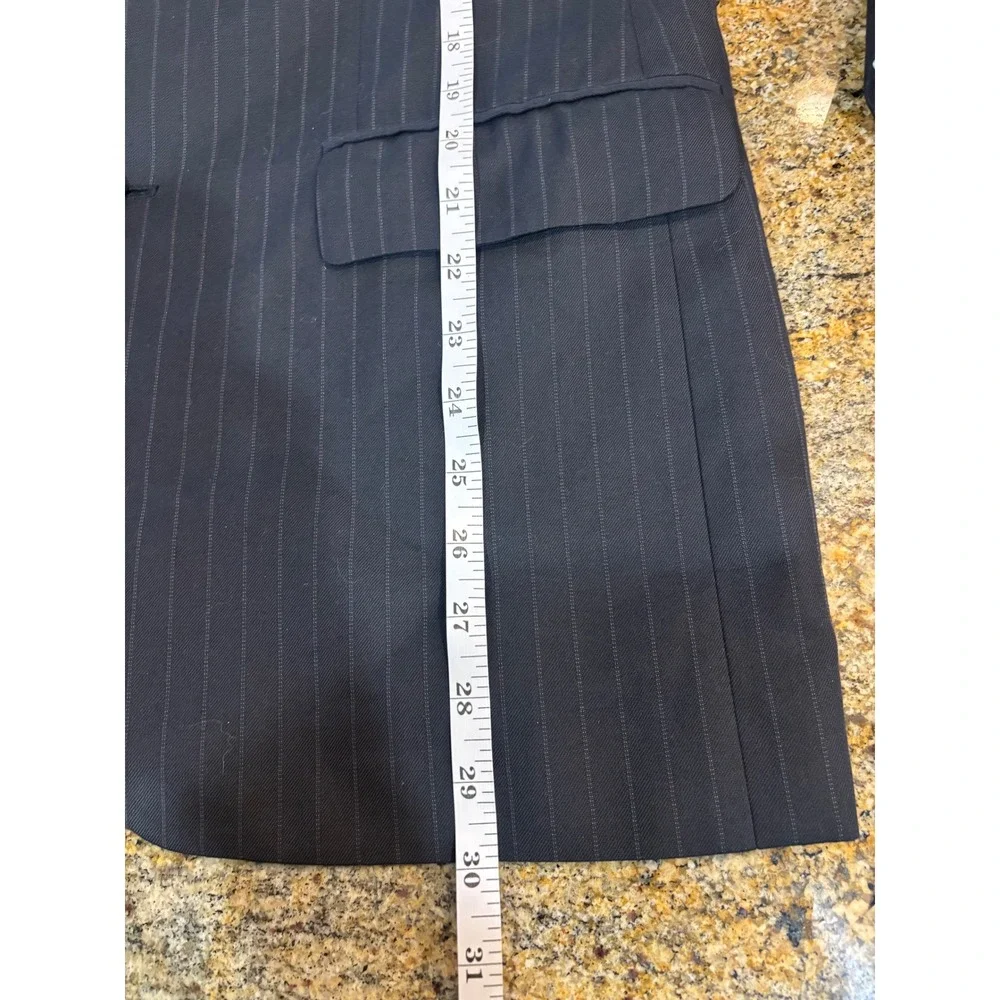 Banana Republic Mens Navy Blue Pinstripe Two Button Blazer Suit Jacket 40R